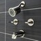 Kingston Brass Two-Handle Tub and Shower Faucet, Polished Nickel KBX8146CKL - alternate 4